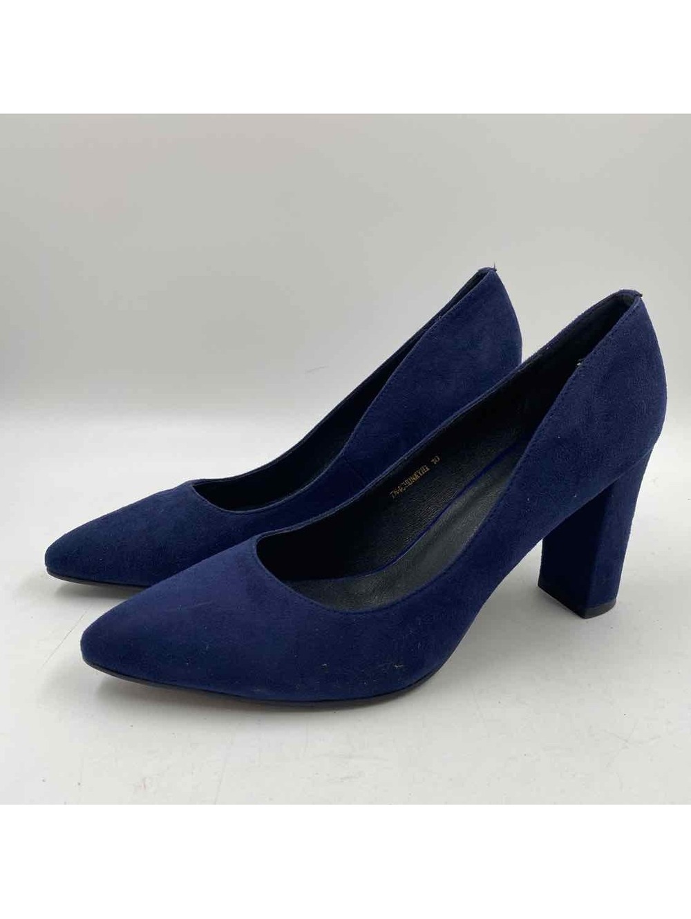 Idifu Women's Shoe Size 10 Navy Solid Heels